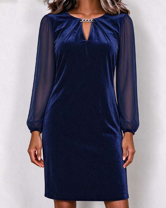 Kleid Samt Langarm