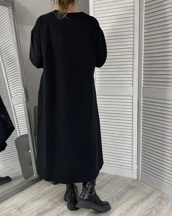 Lockeres Oversize-Kleid Mit Reißverschluss