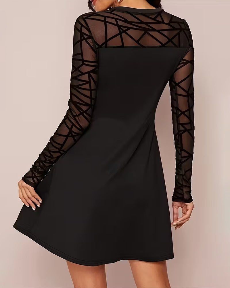 Kleid Mesh Mesh Slim Fit Arm