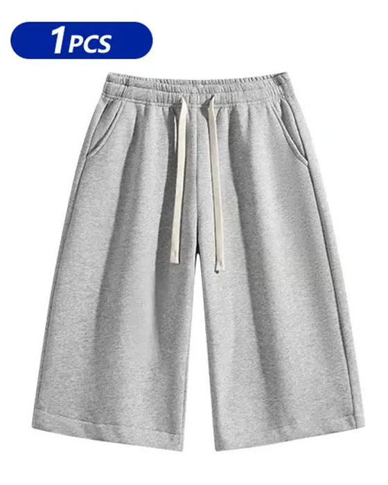 Herren-Shorts Einfarbig Mit Kordelzug