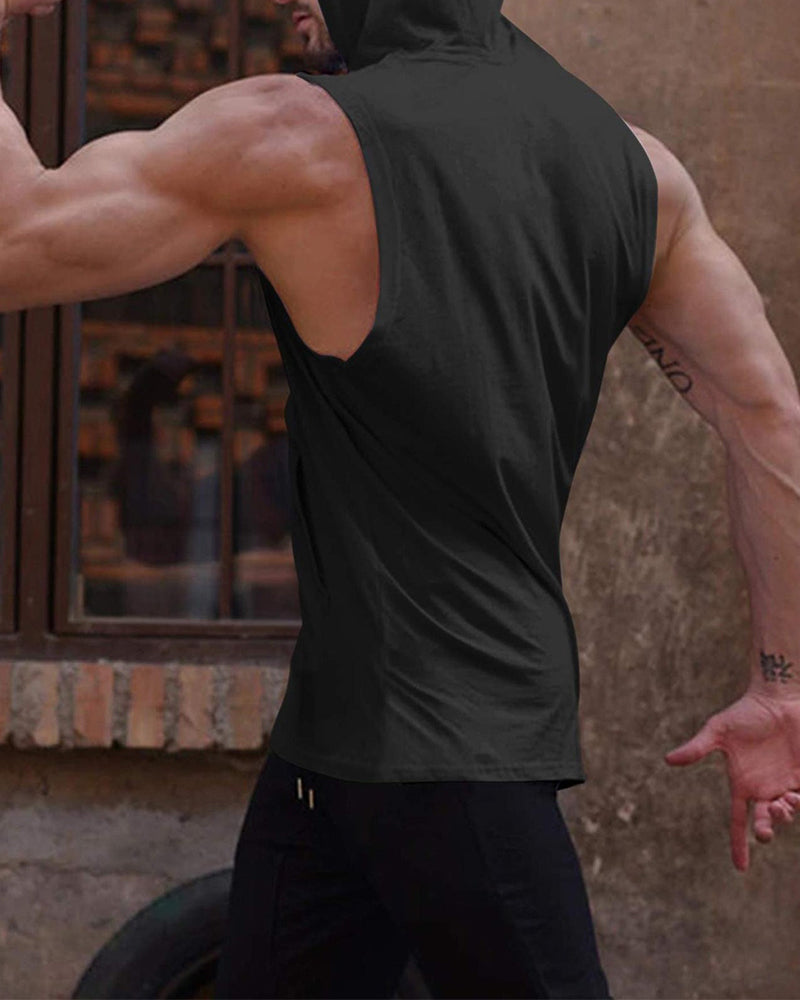 Tank Top Herren Kapuze Tasche