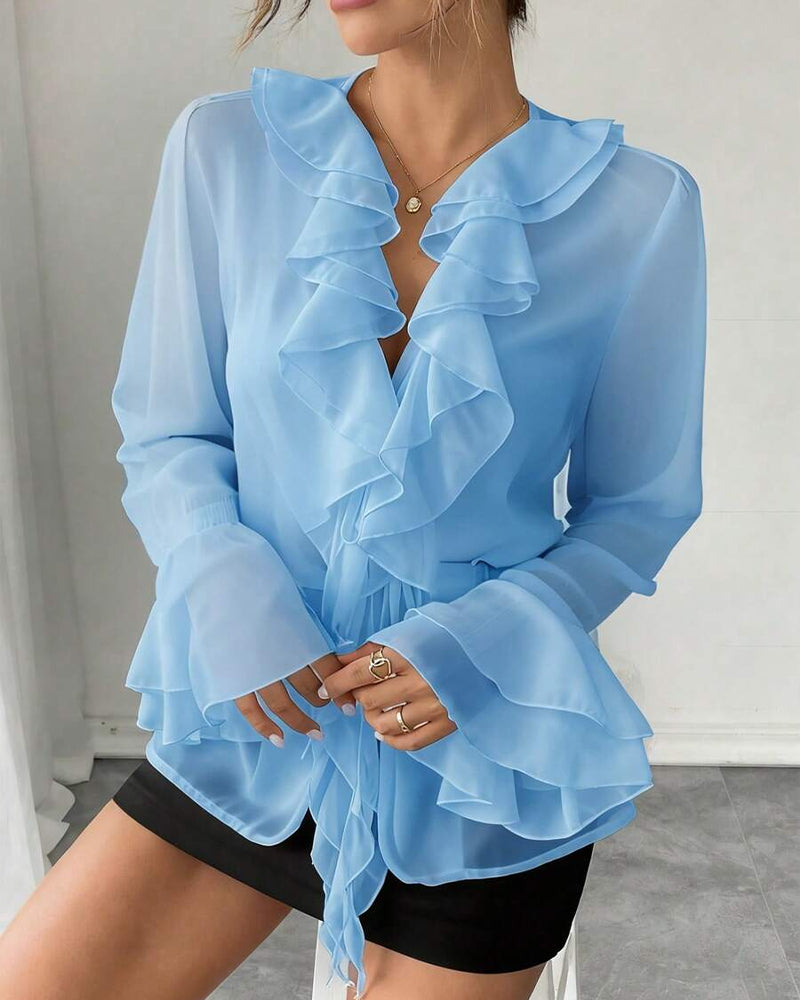 Bluse Stilvoll Elegant Rüschen