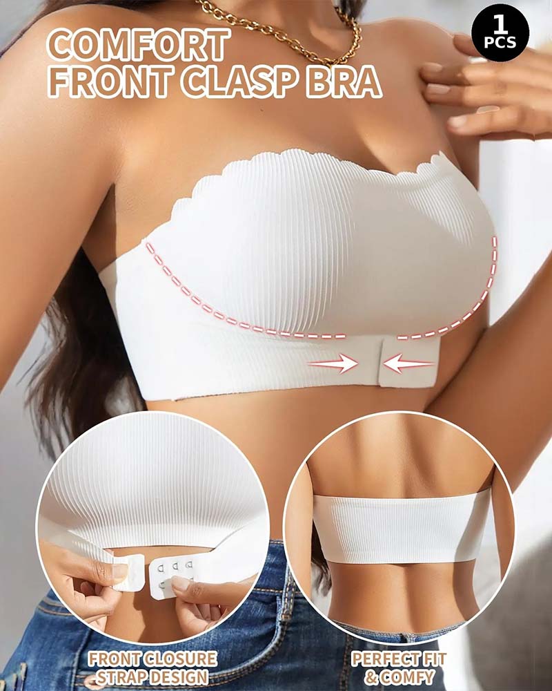 Lingerie Damen Wellenkante Trägerlos