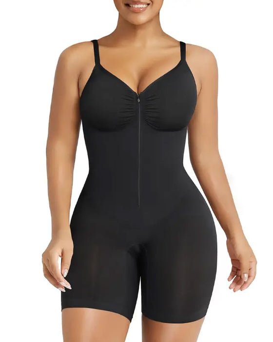 Shapewear für Damen Bauchkontrolle Bodysuit Reißverschluss Komfort Ultra Stretch Stoff