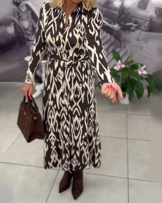 Kleid Mit Geometrischem Muster Merkmal