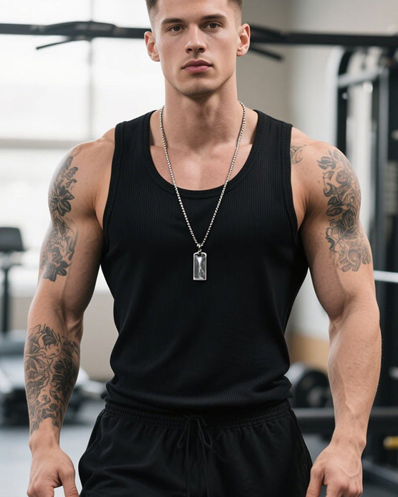 Top Herren Baumwolle Fitness