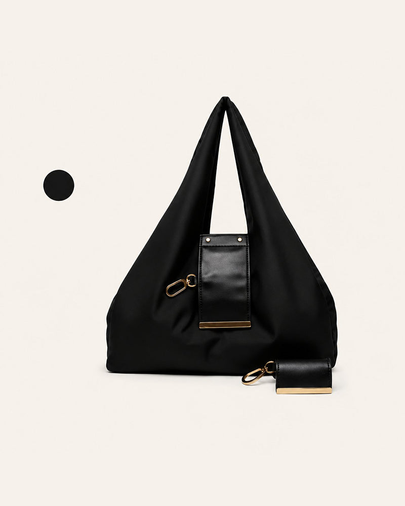 Verwandelbare Charm-Tasche – Stilvolle Vegane Leder Tote & Schlüsselanhänger-Charm