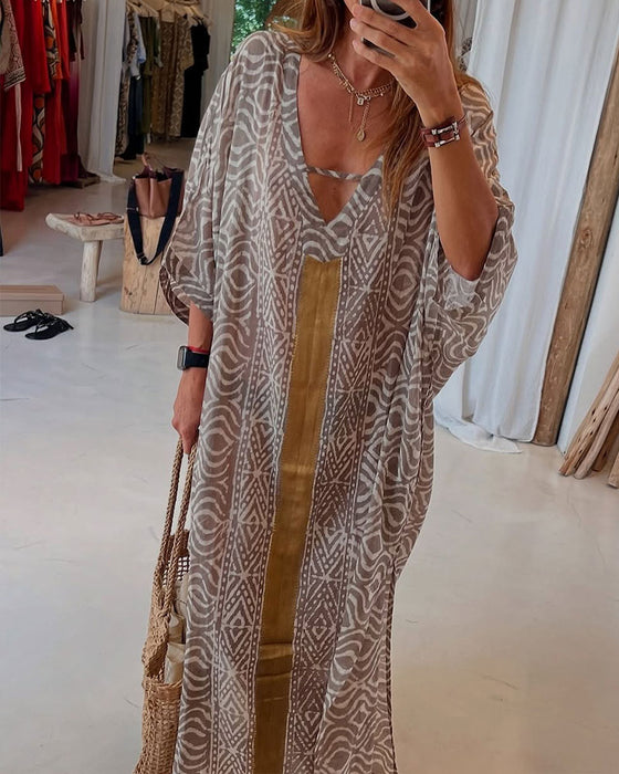 Lockeres Und Vintage Kleid Im Urlaubs Stil
