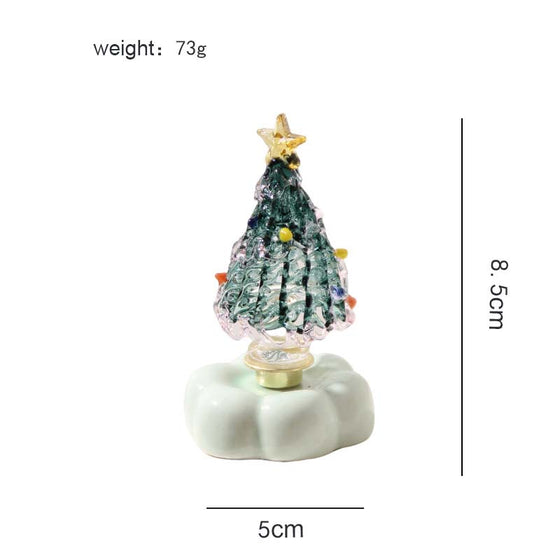 Glas Weihnachtsbaum Mit Rotierender Keramikbasis