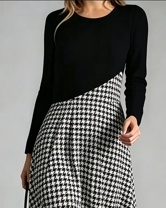 Kleid Patchwork Langarm