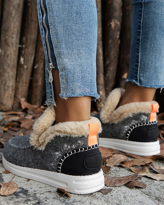 ❄️Damen Winterstiefeletten rutschfest mit Kunstfellfutter
