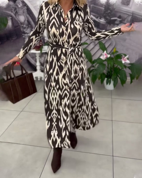 Kleid Mit Geometrischem Muster Merkmal