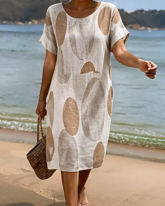 Kleid Polka Dot Locker Gerade