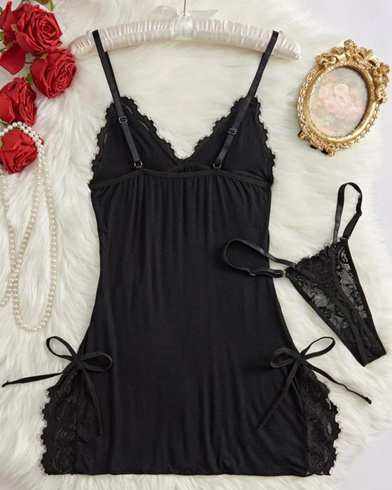 Dessous Sexy Tiefes V-Ausschnitt