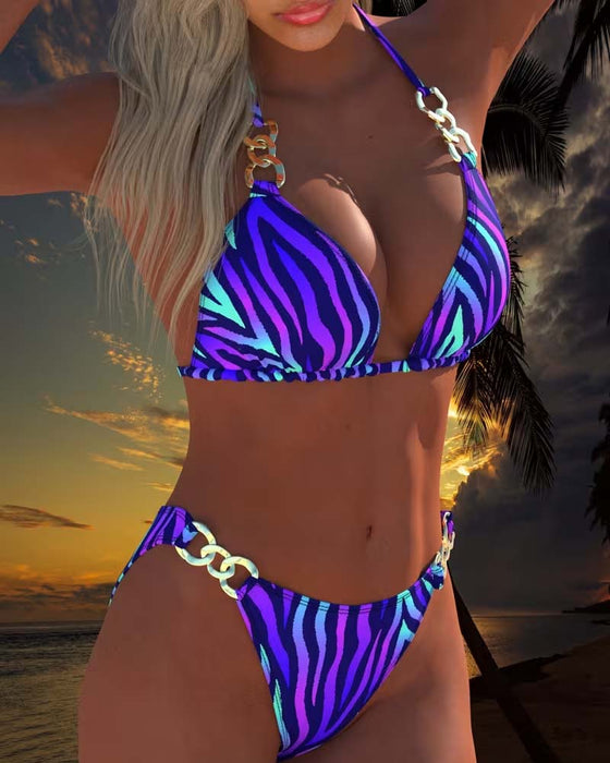 Modischer Badeanzug mit Farbverlaufsmuster