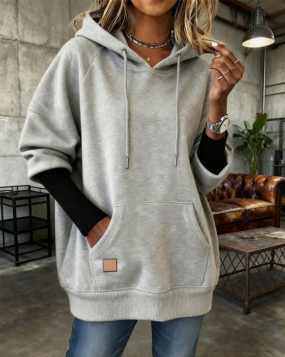 Lockerer Kapuzenpullover Im Casual-Stil