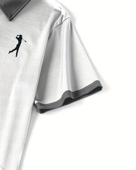 Herren T-Shirt Lässig Mit Revers