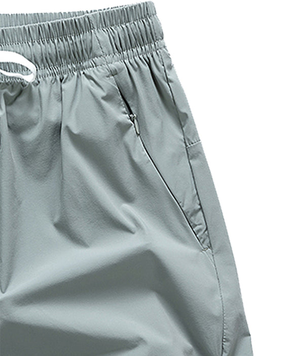 Shorts Männer Elastischer Bund Tasche Schnelltrocknend Eis-Seide Sport