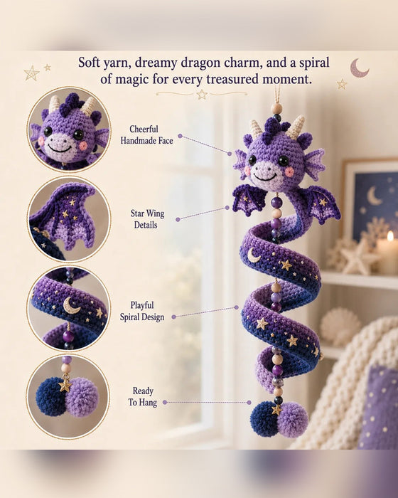 🐉 Anfängerfreundliches DIY-Set für ein verzaubertes Drachen-Spiral-Hängeornament | Komplettset inklusive aller Werkzeuge und einer Schritt-für-Schritt-Anleitung 💕