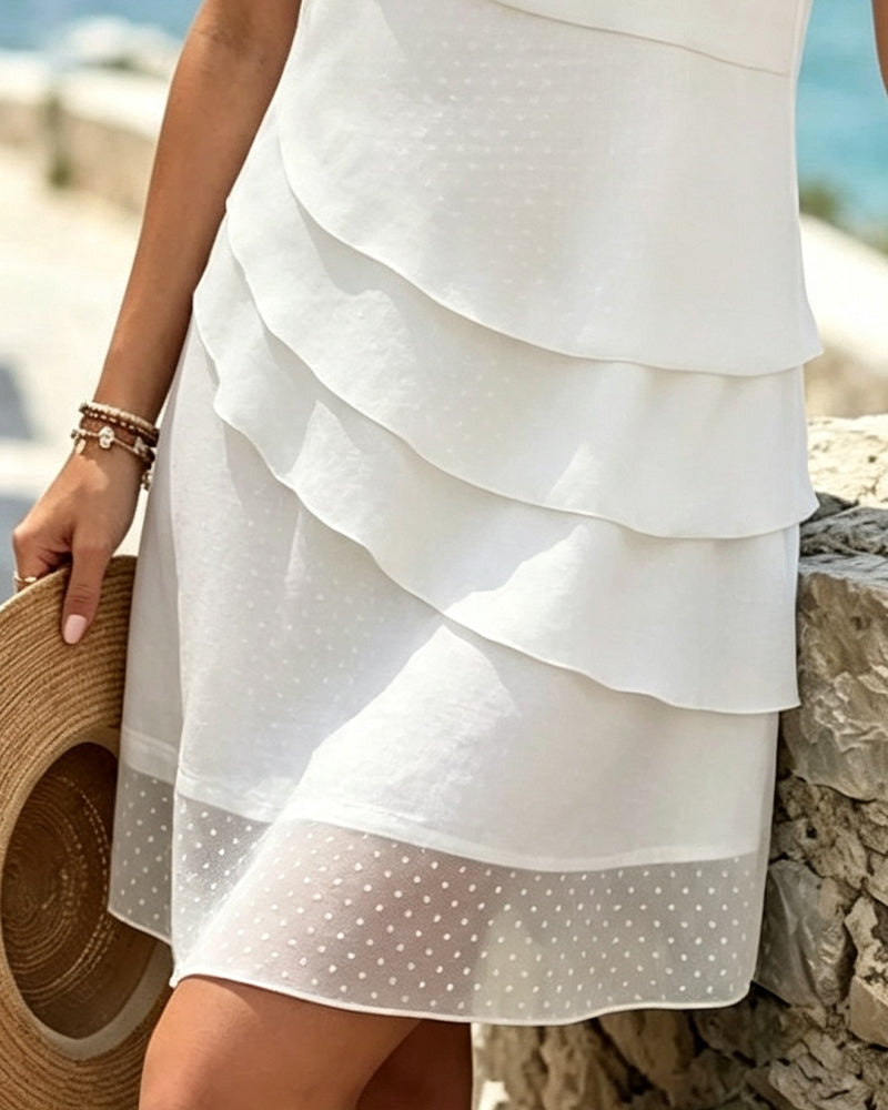 Mesh Kleid Tupfenmuster