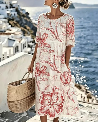 Kleid Halbarm Gedruckt