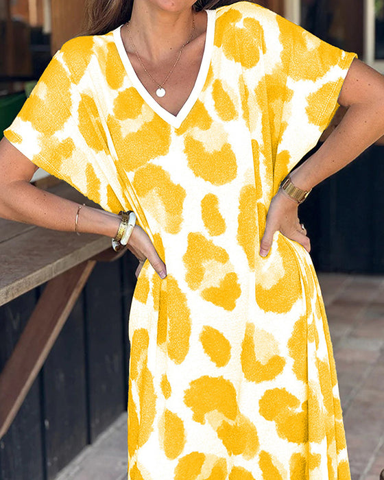 Kleid Locker Leopard Druck