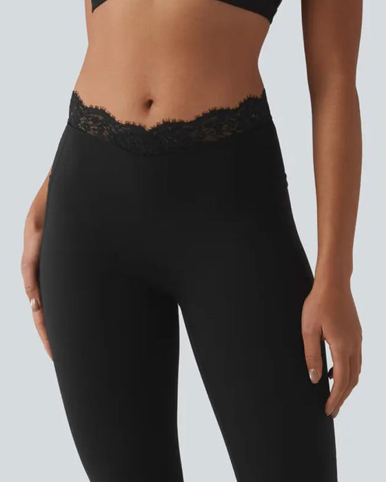 Hose Spitze Taille Leicht Ausgestellt Yoga