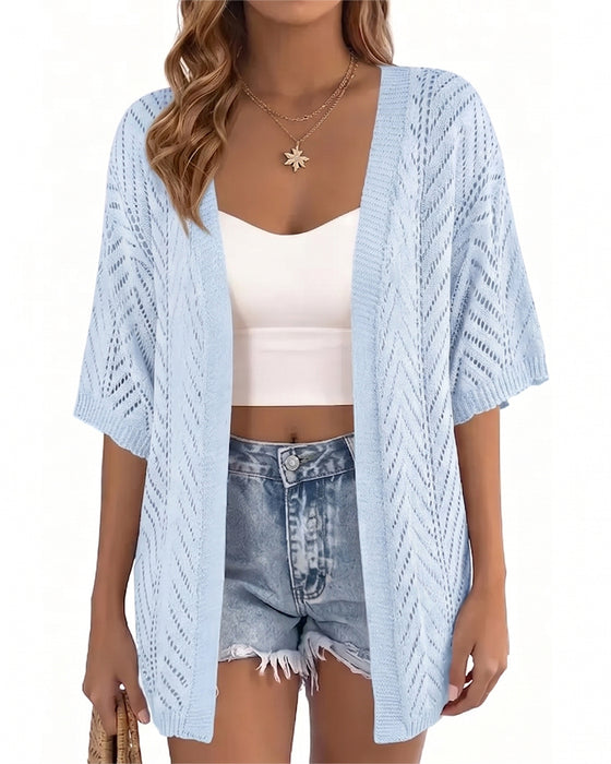 Cardigan Ausschnitt Locker Offen
