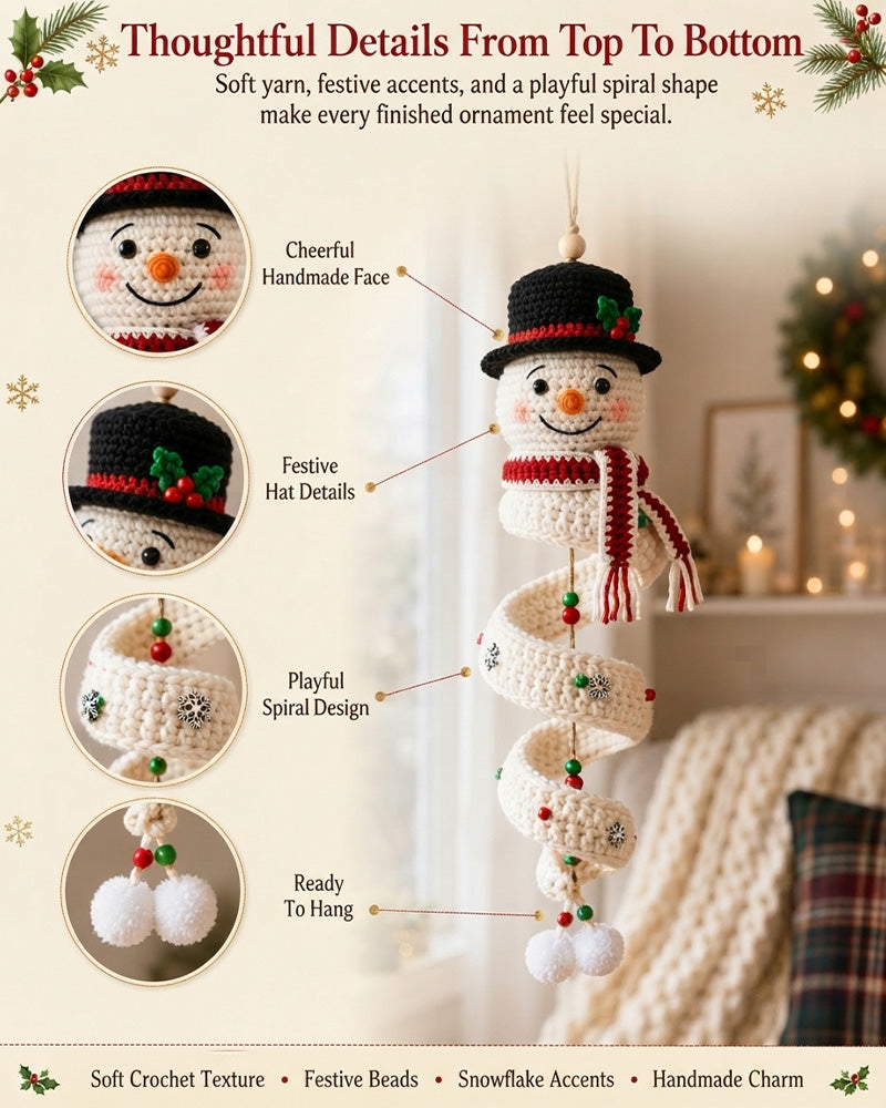 ☃️ DIY Set Schneemann In Spirale Häkeln