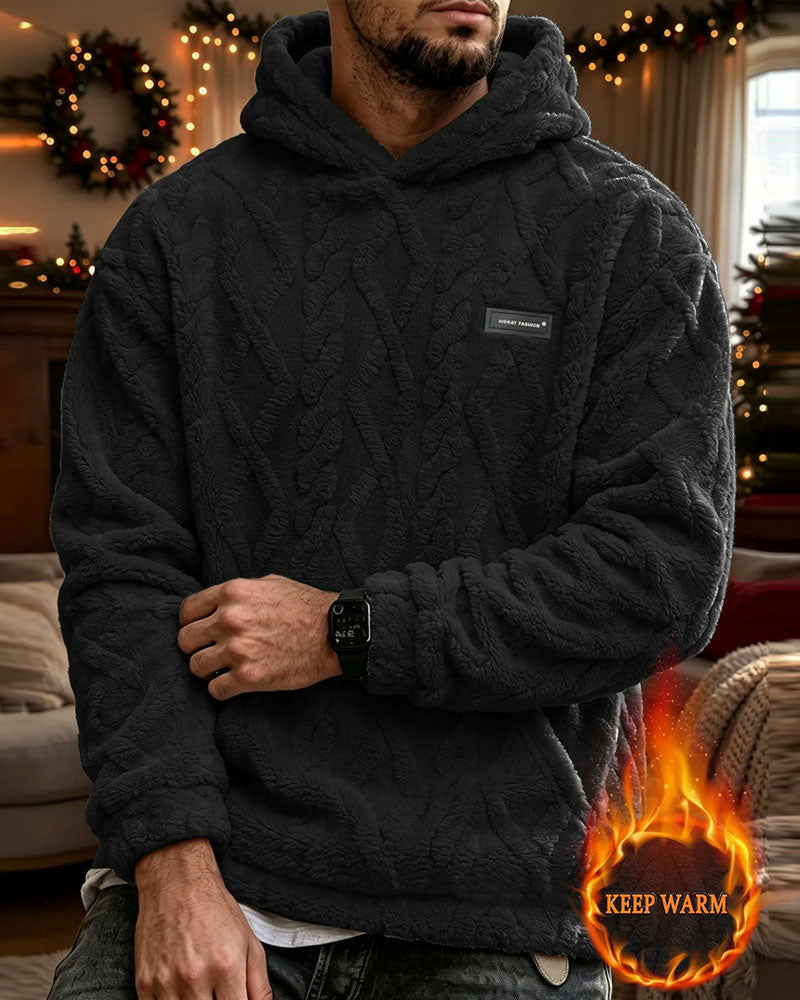 Herren Winter Jacquard Muster Hoodie