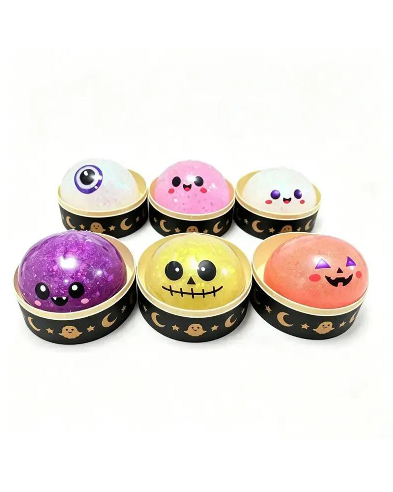 Halloween-Set Mit Süßen Gruseligen Geister-Maruko-Quetsch-Spielzeugen, Mini-Tragbarer Stressball, Sensorische Produkte Für Halloween-Artikel, Füllung Für Party-Tüten & Mini-Geschenke