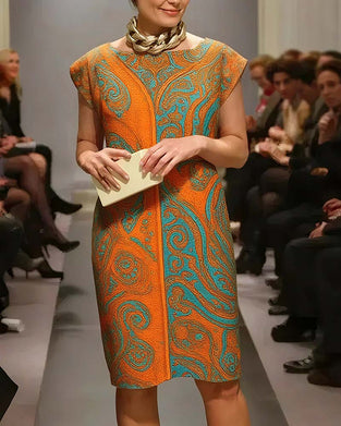 Kleid Lässig Flatterärmel Gerade