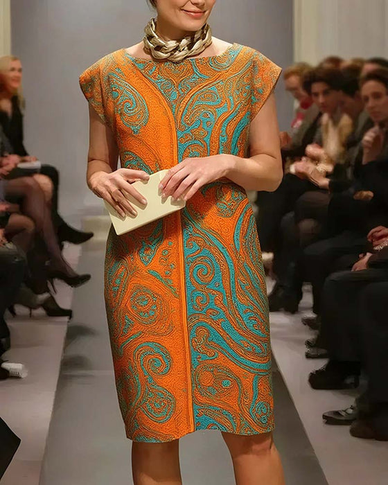 Kleid Lässig Flatterärmel Gerade