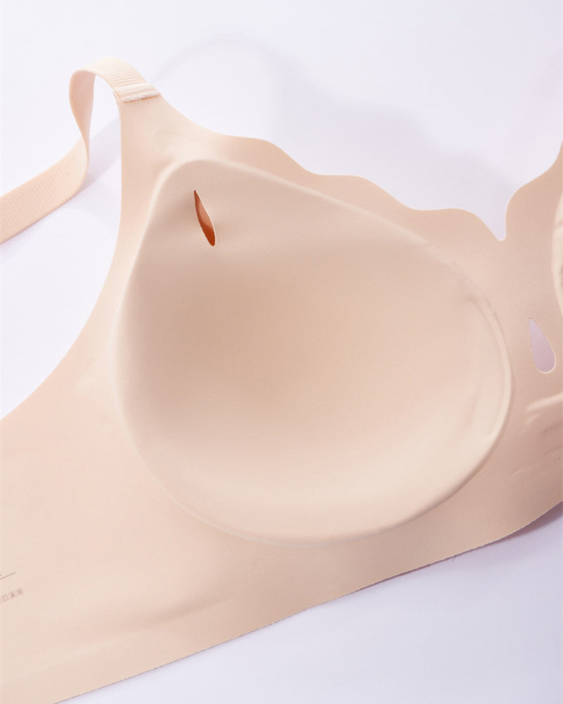 Damen-Bh Mit Wassertropfenförmigem Hohlmuster Und Wellenförmigen Blumen