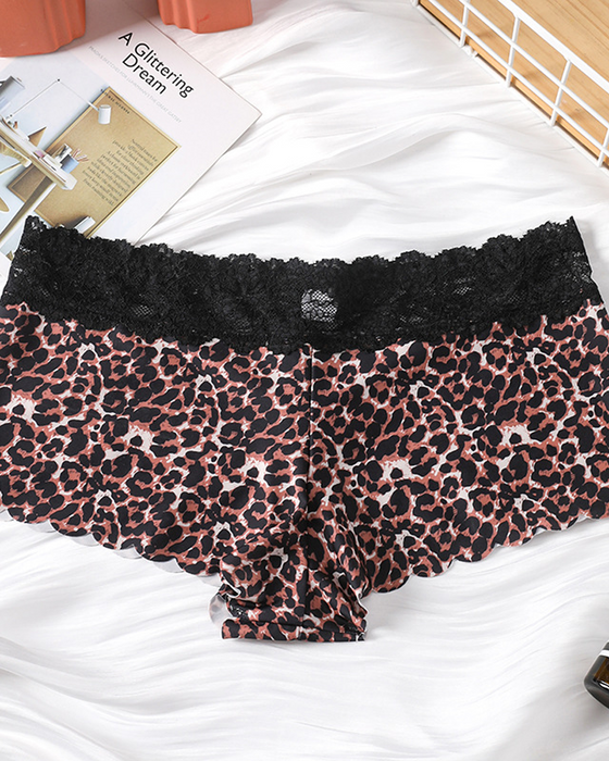 Slip Mit Spitzenbesatz Und Mittelhoher Taille