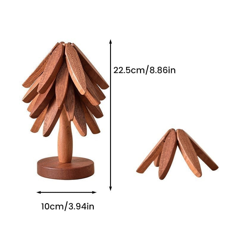 👍Baum Massivholz Isolierung Platzset
