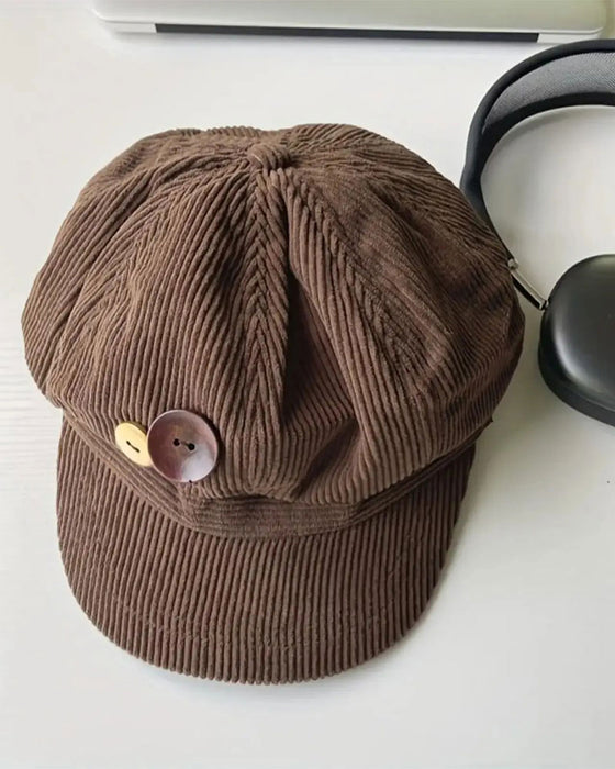 Unisex Vintage Achteckige Baskenmütze