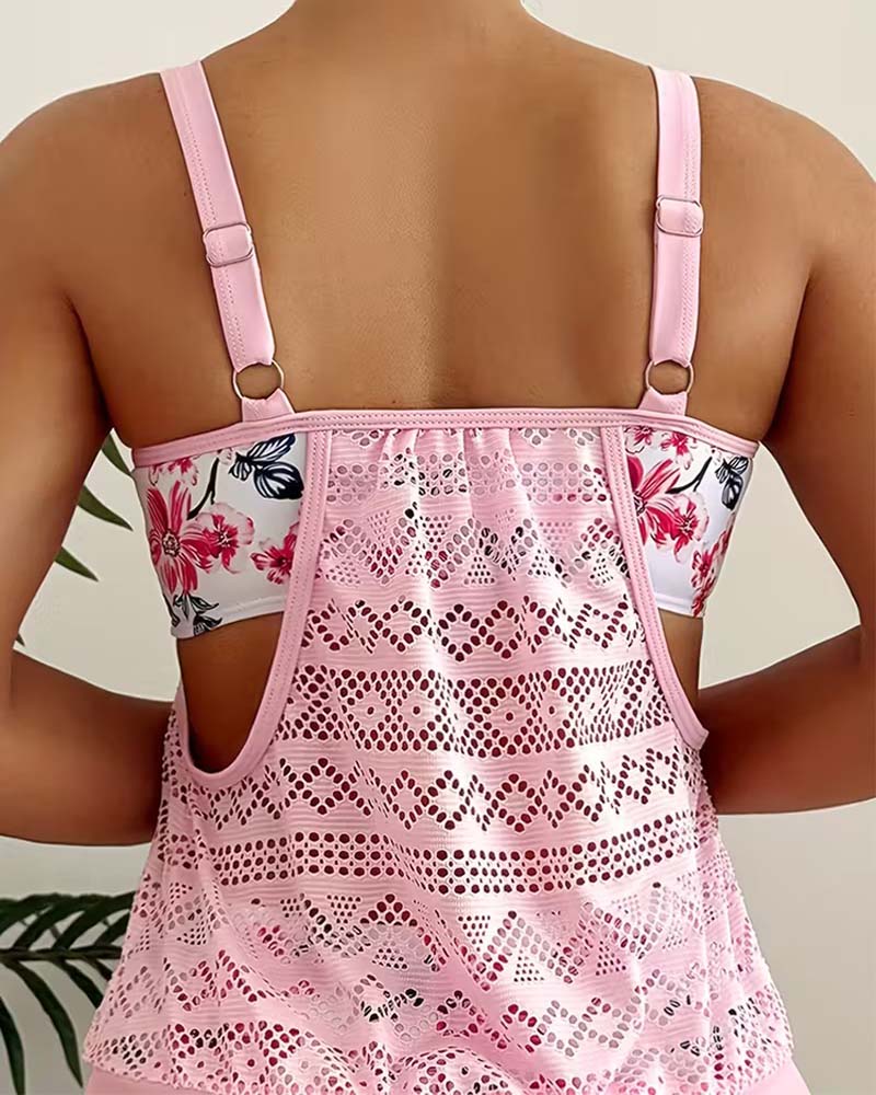 Tankini Konservativ Boxershorts Träger