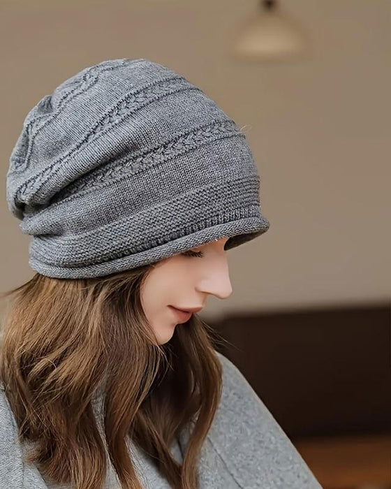 Einfarbige Slouchy Beanie