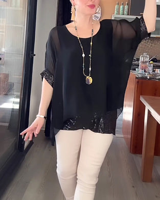 Top Paillette Zweiteilig Locker