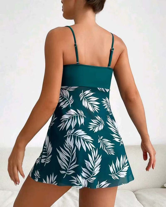 Tankini Sexy Gedruckt Mesh