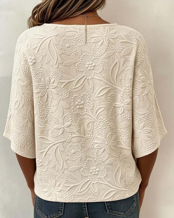 Bluse Damen Lässig Blumig