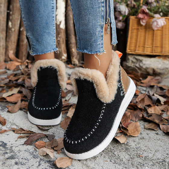 ❄️Damen Winterstiefeletten rutschfest mit Kunstfellfutter