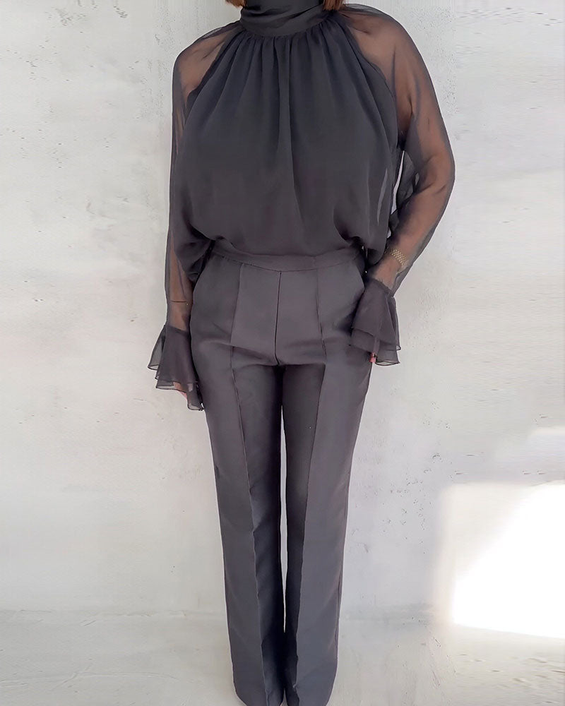 Bluse Mesh Verbindung Elegant