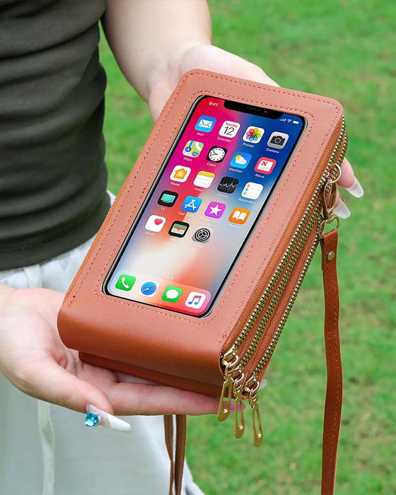 Unifarbene Mode Crossbody Telefon Tasche