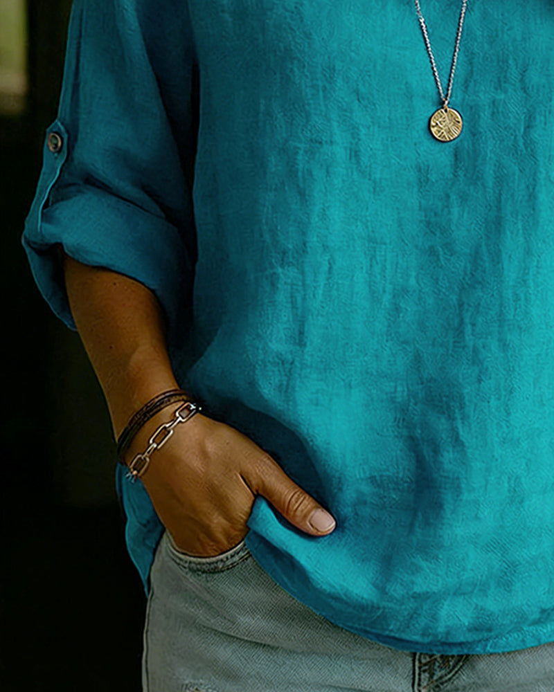 Top Umlegekragen Baumwolle