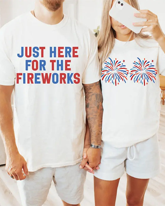 Bedrucktes Freizeit-T-Shirt Mit Rundhalsausschnitt