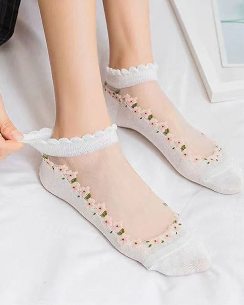 Sommer Blumig Atmungsaktive Socken