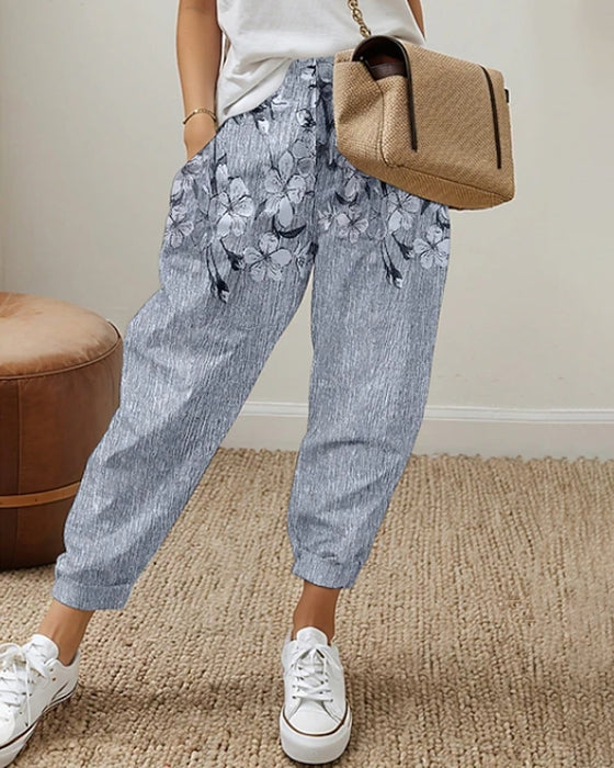 Lässige Damenjeans mit Taschenprint
