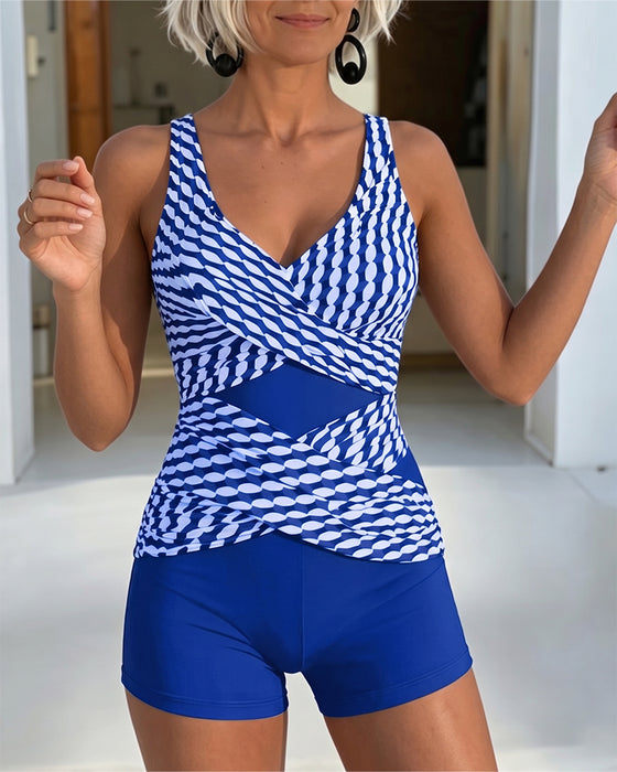Tankini Geometrischer Druck Crossdesign